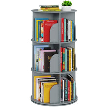 Load image into Gallery viewer, SpaceAid 4 Tier Rotating Bookshelf Tower, Spinning Bookcase Lazy Susan, Revolving 360 Book Shelf Storage Round Carousel, Vertical Rotate Turning Spiral Corner Organizer, White