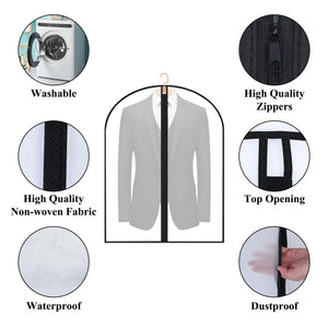 Garment Bags Cover for Hanging Clothes Gowns, 23.6’’×39.1’’,5 Pack Black