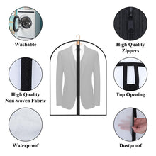 Load image into Gallery viewer, Garment Bags Cover for Hanging Clothes Gowns, 23.6’’×39.1’’,5 Pack Black