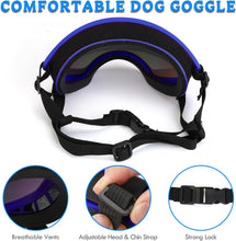 Load image into Gallery viewer, Large Dog Sunglasses Dog Goggles Pet Glasses Pet Eyewear with Adjustable Strap,Glasses for Medium Large Dog Swimming Skating Glasses UV Proof Windproof Dustproof
