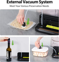Load image into Gallery viewer, Automatic Food Vacuum Sealer Machine | Beelicious Pro 80KPa 8-In-1 Food Vacuum Saver with Starter Kits | 15 Bags, Pulse Function, Moist&amp;Dry Mode and External VAC for Jars and Containers
