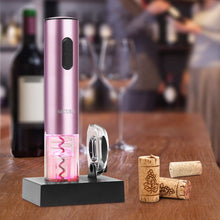 Load image into Gallery viewer, Secura Electric Wine Opener, Automatic Bottle Corkscrew Opener with Foil Cutter, Rechargeable (Champagne Gold)