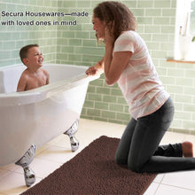 Load image into Gallery viewer, Secura Bathroom Rugs, 47 x 28 Inches, Extra Soft &amp; Thick, Absorbent Water Bath Mat, Machine Washable Non-Slip Bath Mats for Bathroom, Shower, and Tub, Home Decor Accessories (Gray)