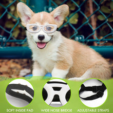 Load image into Gallery viewer, UV Protection Sunglasses for Small Breed Dogs, Windproof Anti-Fog Eye Protection Goggles, Pet Glasses for Puppy With Adjustable Strap (Black)