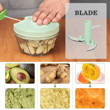 Load image into Gallery viewer, Manual Food Chopper Vegetable Cutter, Hand String Vegetable Chopper Onions Cutter for Vegetable Fruits Nuts BPA Free Food Safe Material, 550ml Gray