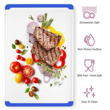 Load image into Gallery viewer, Large Cutting Boards for Kitchen - 18 x 12 Inch Plastic Dishwasher Safe Cutting Board with Deep Juice Groove - Non-Slip, Durable Carving Board for Vegetables, Fruits and Meats