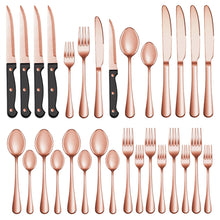 Load image into Gallery viewer, 24 Pcs Silverware Set with Steak Knives Service for 4,Stainless Steel Flatware Set,Mirror Polished Cutlery Utensil Set,Home Kitchen Eating Tableware Set,Include Fork Knife Spoon Set,Dishwasher Safe