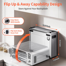 Load image into Gallery viewer, 19QT Digital 8-in-1 Air Fryer Toaster Oven, 550°F Flavor-Lock Tech, Flip Up &amp; Away Capability, 40+ Recipes, Airfryer Countertop Oven Combo, 4 Accessories, Fit 13&quot; Pizza Black
