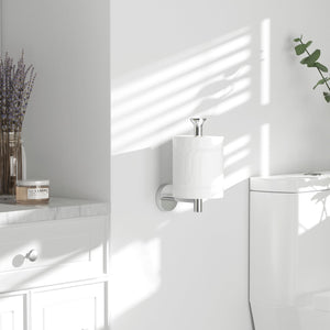Toilet Paper Holder Wall Mount Bathroom Paper Roll Holder Tissue Handle Stainless Steel for Farmhouse Kitchen Matte Black