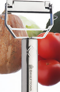 Brieftons Julienne Peeler/Cutter/Slicer: Serrated Stainless Steel Fruit/Vegetable Peeler & Julienne Slicer