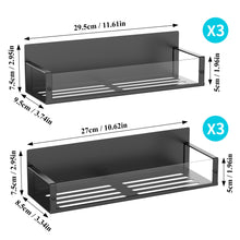 Load image into Gallery viewer, Metal 4 Pack Magnetic Spice Storage Rack Organizer for Refrigerator and Oven, Black Fridge Organizers and Storage