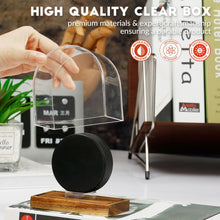 Load image into Gallery viewer, upDec Jersey Frame Display Case, Large Clear Acrylic Shadow Box with UV Protection for Basketball Baseball Football Soccer Hockey Shirts, Hockey Puck Display Case Acrylic Clear Holder with Wood Base