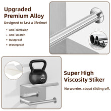 Load image into Gallery viewer, Self-Adhesive Toilet Paper Roll Holder - Wall Mount Or Adhesive Toilet Paper Holder with Shelf,Toilet Roll Holder, Tissue Holder for Bathroom,Wall Toilet Paper Holder, Stainless Steel,Chrome