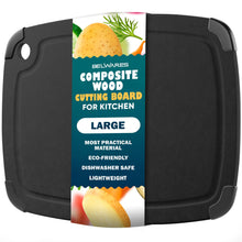 Load image into Gallery viewer, Dishwasher Safe Cutting Boards for Kitchen - Extra Large Composite Wood Cutting Board with Non-Slip Feet &amp; Juice Groove - Thin &amp; Lightweight Eco-Friendly Chopping Board (18&quot; × 12&quot;, Natural)