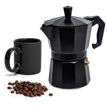 Load image into Gallery viewer, Mixpresso 3 Cup Moka Pot Coffee Maker for Gas, Electric Stove Top, Classic Italian Espresso Maker, Stovetop for Camping, Makes 5 Oz Cuban Coffee