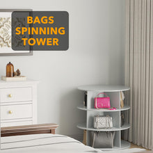 Load image into Gallery viewer, SpaceAid 7 Tier Rotating Shoe Rack Tower, Spinning Shoe Display Lazy Susan, Revolving 360 Shoe Rack Storage Round Carousel, Vertical Handbag Rotate Shoes Closet Organization (7-Tier White)