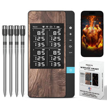 Load image into Gallery viewer, Wireless Meat Thermometer-Multi Sensors Digital Food Thermometer with Ultra-Thin Probes, App&amp;Host Control- Accuracy Bluetooth Meat Thermometer for BBQ, Oven, Grill, Smoker