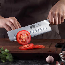 Load image into Gallery viewer, 7 Inch Nakiri Knife, Japanese High Carbon Stainless Steel Chef Knife, Multipurpose Meat Vegetable Sharp Kitchen Knife with Ergonomic Pakkawood Handle