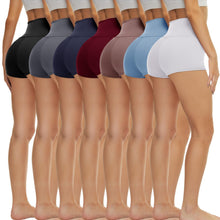 Load image into Gallery viewer, TNNZEET 7 Pack Biker Shorts for Women - 5''/8''/3'' High Waisted Workout Tummy Control Spandex Gym Shorts for Yoga Athletic
