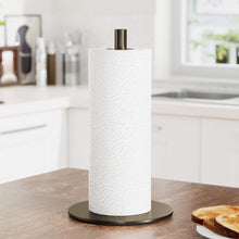 Load image into Gallery viewer, Silver Paper Towel Holder Free-Standing, Premium Stainless Steel Paper Rolls Organizer, Classic Fashion Kitchen Roll Dispenser