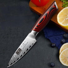 Load image into Gallery viewer, Fillet Knife 7 Inch, Damascus Steel Boning Knife, Professional Fish Fillet Knife for Meat Chicken Cutting, Meat Knife with G10 Ergonomic Handle