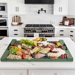 Noodle Board Stove Cover with Handles for Electric, Gas Stove Top (Acacia Wood)