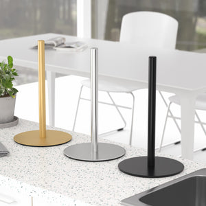Silver Paper Towel Holder Free-Standing, Premium Stainless Steel Paper Rolls Organizer, Classic Fashion Kitchen Roll Dispenser