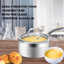 Load image into Gallery viewer, Duxtop Professional Stainless Steel Sauce Pan with Lid, Kitchen Cookware, Induction Pot with Impact-bonded Base Technology, 2.5 Quart