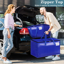 Load image into Gallery viewer, HomeHacks Moving Bags, 8-Pack Heavy Duty with Strong Zippers and Handles Collapsible Moving Supplies, Storage Totes for Packing &amp; Moving Storing 93L-8 Pack (Blue)