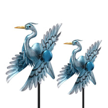 Load image into Gallery viewer, WONDER GARDEN Wind Spinners Outdoor - 2 Pack Small Metal Flamingo Wind Spinner Windmill, Wind Sculpture for Yard Patio Lawn Decor