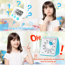 Load image into Gallery viewer, Secura 60-Minute Visual Timer, Classroom Timer, Countdown Timer for Kids and Adults, Time Management Tool for Teaching (Blue &amp; Blue)