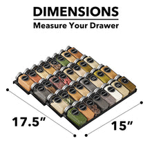 Load image into Gallery viewer, SpaceAid Spice Drawer Organizer with 28 Spice Jars, 386 Spice Labels, 4 Tier Seasoning Rack Tray Insert for Kitchen Drawers, 13&quot; Wide x 17.5&quot; Deep
