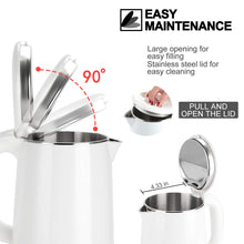 Load image into Gallery viewer, Secura Stainless Steel Double Wall Electric Kettle Water Heater for Tea Coffee w/Auto Shut-Off and Boil-Dry Protection, 1.0L (Orange) SWK-1001DO/HB-K012