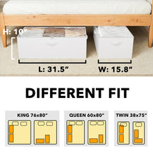 Load image into Gallery viewer, SpaceAid 2 Pack 10&quot; High Under Bed Storage Containers, Large Underbed Storage Organizer Bins with Lids for Bedroom, Dorm, Clothes, Closet Organization, Bed Sheets and Blankets (Gray)