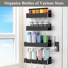 Load image into Gallery viewer, Magnetic Water Bottle Holder for Refrigerator, Cup Holder Organizer for Stanley and Tumbler for Kitchen, Black