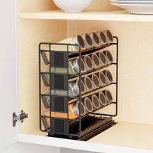 Load image into Gallery viewer, SpaceAid Pull Out Spice Rack Organizer with 20 Jars, Heavy Duty Slide Out Seasoning Organizer for Kitchen Cabinets, with 801 Labels and Chalk Marker, Left Facing