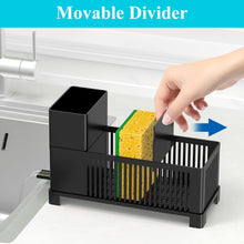 Load image into Gallery viewer, Sponge Holder for Kitchen Sink, Sink Caddy Organizer, Black