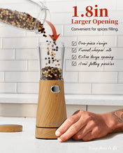 Load image into Gallery viewer, Electric Salt and Pepper Grinder, Stainless Steel Rechargeable Salt and Pepper Grinder Set with 4.5 oz Large Capacity, 1.8&quot; Wide Mouth, Adjustable Coarseness, Ideal for Kitchen