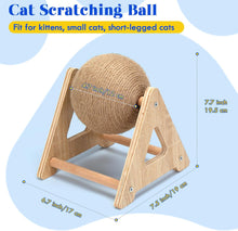 Load image into Gallery viewer, Outamateur Cat Scratching Ball Toy, Sisal Scratching Ball with Stable Stand, Interactive Cat Exercise Toy for Interactive Play and Exercise