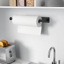 Load image into Gallery viewer, Paper Towel Holder - Self-Adhesive or Drilling, Brushed Nickel, Wall Mounted, SUS304 Stainless Steel Kitchen Roll Dispenser Under Cabinet