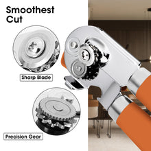 Load image into Gallery viewer, Beneno Can Opener Manual with Magnet, Hand Held Heavy Duty Can Opener with Durable Sharp Blade Smooth Edge, Big Effort-Saving Knob, Soft Grip Rubber Handle, Multifunctional Bottle Opener, Green