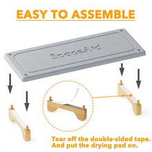 Load image into Gallery viewer, SpaceAid DryingNeat Sink Organizer, Instant Dry Sink Caddy Organizers, Kitchen Sponge Soap Holder Dispenser, Countertop Fast Drying Rack (Bamboo Feet, Gray)