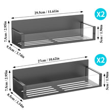 Load image into Gallery viewer, Metal 4 Pack Magnetic Spice Storage Rack Organizer for Refrigerator and Oven, Black Fridge Organizers and Storage