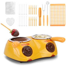 Load image into Gallery viewer, Outamateur Chocolate Melting Pot Electric Chocolate Fondue Mini Fondue Candy Maker with Double Melting Pot for Milk Chocolate,Cheese,Butter,Candy