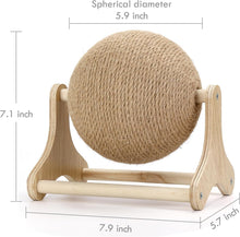 Load image into Gallery viewer, Outamateur Cat Scratcher Ball Toy, Sisal Cat Scratching Ball with Stable Stand, Interactive Exercise Toy for Small Pet Interactive Exercise and Play