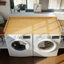 Load image into Gallery viewer, Washer Dryer Countertop, 27.5&quot; x 54&quot; Bamboo Washer and Dryer Countertop for Laundry Room Organization(Retro Brown)