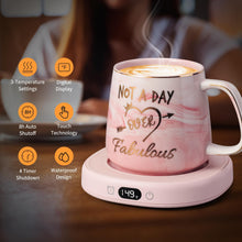 Load image into Gallery viewer, Coffee Mug Warmer &amp; You are Awesome Mug Set, Electric Cup Warmer for Desk Office Home, Beverage Warmer with 3 Temperature Setting, 8-Hours Auto Shut Off, Best Birthday Present Ideas for Women