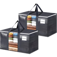 Load image into Gallery viewer, HomeHacks Extra Large Moving Bags with Visible PVC Window, Lightweight but Durable Storage Bags with Reinforced Handles, Storage Totes for Packing, Moving, Storage (93L, 6-Pack)