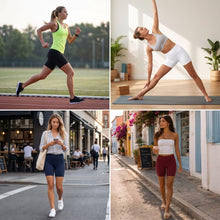 Load image into Gallery viewer, TNNZEET 7 Pack Biker Shorts for Women - 5''/8''/3'' High Waisted Workout Tummy Control Spandex Gym Shorts for Yoga Athletic