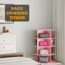 Load image into Gallery viewer, SpaceAid 7 Tier Rotating Shoe Rack Tower, Spinning Shoe Display Lazy Susan, Revolving 360 Shoe Rack Storage Round Carousel, Vertical Handbag Rotate Shoes Closet Organization (7-Tier White)